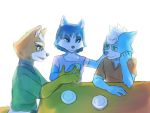 2020 4:3 anthro canid canine clothing eye_contact eyewear family father father_and_child father_and_son female fox fox_mccloud fur glasses green_eyes group hi_res kokoro-tokoro krystal looking_at_another male mammal marcus_mccloud mother mother_and_child mother_and_son nintendo parent parent_and_child son star_fox video_games 
