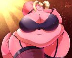  anthro breasts cleavage clothed clothing female lingerie lizard overweight reptile robthehoopedchipmunk scalie smile solo 