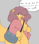  anthro bottomless breasts brown_hair clothed clothing danonymous dialogue domestic_cat english_text felid feline felis female hair hi_res mammal open_mouth solo text thick_thighs wide_hips 