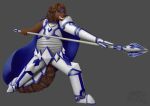  anthro armor attack canid canine canis cape clothing felid fire_emblem hybrid lancer lion male mammal naiwi naiwi_kalahax nintendo pantherine sinser video_games weapon wolf 