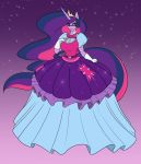  2020 anthro clothing crown dress equid eyewear female friendship_is_magic glasses gown hair hi_res horn long_hair mammal my_little_pony pose sparkles tiara toughset twilight_sparkle_(mlp) unicorn 