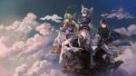  armor barefoot clouds fairy long_hair sky tagme_(character) ushas valkyrie_profile 