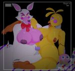  avian big_breasts bird blue_eyes breasts canid canine chicken duo female female/female five_nights_at_freddy&#039;s five_nights_at_freddy&#039;s_2 fox galliform gallus_(genus) genitals hi_res mammal mangle_(fnaf) nipples phasianid pussy toy_chica_(fnaf) vaginal video_games wit_1 yellow_eyes 