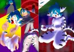  anthro blue_eyes blue_hair felid hair keidran magic male mammal pantherine solo tiger trace_legacy transformation twokinds unknown_artist webcomic 