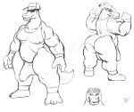  all_dogs_go_to_heaven alligator alligatorid bbm big_butt big_nipples bigshow butt crocodilian don_bluth erection gatorman hi_res king_gator lips male monochrome nipples reptile scalie thick_lips wrestler 