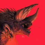  1:1 2020 5_claws absurd_res artist_name capcom claws elder_dragon hi_res horn monster_hunter nergigante red_background scales scalie sharp_teeth side_view simple_background solo spacedragon14 teeth tongue video_games watermark 