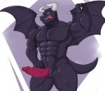  akiidiamondheart_(artist) big_penis dragaux dragon genitals hi_res male muscular nintendo penis purple_body purple_skin ring_fit_adventure solo video_games wings 