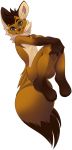  2020 4_toes 5_fingers alpha_channel anthro brown_body brown_eyes brown_fur brown_hair brown_nose canid canine fingers fox fur hair hi_res male mammal nude rudragon simple_background solo toes transparent_background 