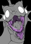  absurd_res ambiguous_gender black_background bodily_fluids dragon drooling hi_res mouth_shot multi_eye nablacah open_mouth purple_tongue ringed_eyes saliva sharp_teeth simple_background teeth tongue tongue_out unknown_species vore 