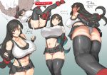  1girl arms_behind_back ass bare_shoulders black_hair black_legwear black_skirt breasts cleavage clenched_hands commentary_request covered_nipples earrings elbow_gloves elbow_pads faceless faceless_male final_fantasy final_fantasy_vii final_fantasy_vii_remake fingerless_gloves gloves jewelry large_breasts long_hair low-tied_long_hair microskirt midriff muscle muscular_female navel obui panties pencil_skirt pleated_skirt red_footwear shirt skirt smile stomach suspender_skirt suspenders tank_top taut_clothes taut_shirt thick_thighs thighs throwing tifa_lockhart underwear upskirt very_long_hair white_panties white_tank_top 