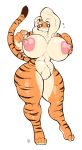  absurd_res areola big_areola big_breasts breasts claws crotch_tuft felid female hair hi_res huge_breasts mammal pantherine simple_background solo thehelmetguy thick_thighs tiger tuft 