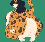  anthro big_butt butt cheetah chell felid feline female hi_res mammal obese obese_female overweight overweight_female portal_(series) solo valve video_games xchiseaxmargaritax 