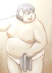  2020 anthro belly blush bulge canid canine canis clothing domestic_dog hi_res humanoid_hands kemono male mammal moobs navel nipples overweight overweight_male selamics1 solo underwear 