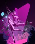  absurd_res anthro bea_santello big_breasts breasts clothed clothing crocodilian dancing female greasymojo group hi_res money muscular muscular_female night_in_the_woods panties pole pole_dancing reptile scalie solo_focus stripper topless underwear undressing video_games 
