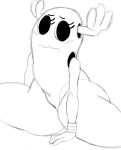  blush cartoon_network female hi_res horn humanoid mammal monochrome penny_fitzgerald simple_background sitting solo the_amazing_world_of_gumball thick_thighs unknown_artist white_background wide_hips 