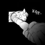  1:1 anthro arm_pull beastars black_background canid canine canis comic dialogue hi_res hladilnik legoshi_(beastars) male mammal monochrome offscreen_character scared simple_background sketch wolf 