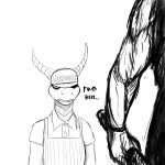  1:1 activision anthro clothing comic dialogue dragon furgonomics hat headgear headwear hi_res hladilnik horn male monochrome muscular muscular_male offscreen_character simple_background sketch spyro spyro_the_dragon video_games white_background 
