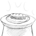  1:1 comic food hi_res hladilnik monochrome sandwich_(food) simple_background sketch white_background zero_pictured 
