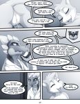  anthro bodily_fluids clothed clothing comic darkmirage dialogue digital_media_(artwork) dragonchu english_text fan_character female fur genital_fluids genitals greeting hair hi_res lizard male nude open_mouth pussy quetzalli_(character) reptile scalie text 