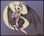  anthro big_breasts black_border blush border breasts chiropteran cleavage clothed clothing female greasymojo hi_res looking_at_viewer mammal membrane_(anatomy) membranous_wings rouge_the_bat solo sonic_the_hedgehog_(series) wings 