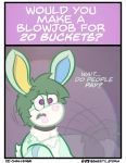  2020 anthro belly bodily_fluids collar colored comic comic_panel cum cum_on_face cum_on_tongue dialogue digital_drawing_(artwork) digital_media_(artwork) english_text fur genital_fluids green_body green_fur green_hair hair hi_res lagomorph leporid male male/male mammal meme memes movement movement_lines open_mouth pony(bunny) purple_eyes rabbit signature simple_background solo sweety_storm text tongue tongue_out watermark white_belly 