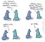  blue_body blue_fox_(foxes_in_love) blue_fur canid canine comic couple_(disambiguation) dialogue duo english_text feral fox foxes_in_love fur green_body green_fox_(foxes_in_love) green_fur hi_res male male/male mammal text 