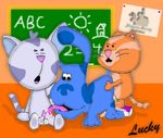  blue blues_clues lucky orange_kitten periwinkle 