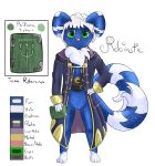  barefoot belt biped blue_fur book bottomless cat chest_tuft clothed clothing coat eyebrows featureless_crotch feline fur green_eyes hair male mammal meowstic model_sheet nintendo pok&eacute;mon pok&eacute;mon_(species) robe robinstic robinstic_(robinstic) solo standing tome tuft video_games white_fur white_hair 