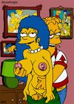  animated bart_simpson marge_simpson nev the_simpsons 