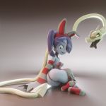  1:1 3d_(artwork) absurd_res butt cumminham digital_media_(artwork) female hi_res humanoid leviathan_(skullgirls) skullgirls solo squigly squigly_(skullgirls) undead video_games zombie 