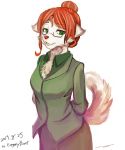  anthro canid canine canis eyewear female glasses green_eyes hi_res keidran mammal moor_(artist) red_nose roselyn_(twokinds) solo twokinds webcomic wolf 