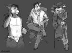  anthro asinus chair chuck_(flaxseed) cigarette clothing coat diaper donkey dragon equid equine flax_(artist) furniture greyscale hi_res male mammal monochrome necktie shirt sitting smoking solo topwear unbuttoned_pants 