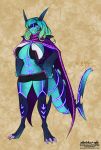  2020 3_toes alishka anthro breasts digital_media_(artwork) eyebrows eyelashes female fin fingers fish green_hair hair hi_res marine non-mammal_breasts shark smile solo toes 