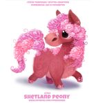  ambiguous_gender black_eyes cryptid-creations elemental_creature english_text equid equine feral flora_fauna flower fur horse humor mammal peony_(flower) pink_body pink_fur plant pony pun simple_background solo text url visual_pun white_background 