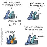  1:1 blue_body blue_fox_(foxes_in_love) blue_fur canid canine comic computer couple_(disambiguation) dialogue duo english_text feral fire fox foxes_in_love fur green_body green_fox_(foxes_in_love) green_fur hi_res laptop mammal text 