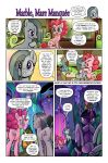  bodily_fluids butt comic crossed_legs crown dialogue english_text equid equine female feral friendship_is_magic hi_res horn horse mammal marble_pie_(mlp) my_little_pony pencils_(artist) pinkie_pie_(mlp) pony sibling sister sisters sitting sweat text twilight_sparkle_(mlp) url winged_unicorn wings 