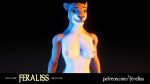  16:9 3d_(artwork) anthro athert breasts digital_media_(artwork) felid feline female feraliss game_(disambiguation) lion mammal pantherine patreon smile solo text url widescreen 