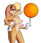  alpha_channel anthro basketball breasts buckteeth chest_tuft clothing female fluffy fluffy_tail fur gloves handwear lagomorph leporid lola_bunny looney_tunes mammal nipples nude pinup pose pubes rabbit solo space_jam stann_co teeth tuft warner_brothers 