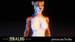  16:9 3d_(artwork) anthro athert breasts digital_media_(artwork) felid feline female feraliss game_(disambiguation) leopard mammal pantherine patreon smile solo text url widescreen 