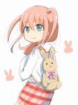  1girl backpack bag blush long_hair looking_at_viewer nemoto_hina plaid plaid_skirt skirt smile solo two_side_up watashi_ga_motenai_no_wa_dou_kangaetemo_omaera_ga_warui! 