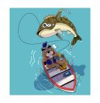  absurd_res animal_crossing anthro bass_(disambiguation) beaver blonde_hair blush boat border buckteeth c.j._(animal_crossing) chip_(animal_crossing) comic duo excited father father_and_child father_and_son fish fishing fishing_rod hair hi_res lake male mammal marine nintendo paper_machette parent parent_and_child rodent son teeth vehicle video_games watercraft white_border 