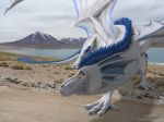  2020 claws day detailed_background digital_media_(artwork) dragon feral horn kero_tzuki male membrane_(anatomy) membranous_wings outside scales scalie sky solo western_dragon white_body white_scales wings yellow_eyes 