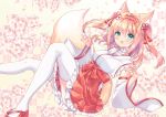  animal_ears foxgirl japanese_clothes miyakoto original tail 