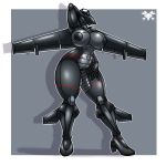 1:1 absurd_res aircraft airplane anthro areola big_breasts breasts clothing footwear genitals hi_res high_heels living_aircraft living_machine living_vehicle looking_at_viewer machine metalfoxxx nipples pinup pose pussy shoes spy_plane tess_(pechallai) thick_thighs u-2 u2 vehicle 