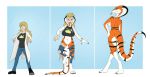  anthro breasts clothing coat cobra female human human_to_anthro lab_coat mammal navel nude orange_body reptile scalie sequence shirt snake species_transformation striped_body stripes tomek1000 topwear torn_clothing transformation 