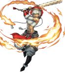  cleavage fire_emblem fire_emblem_heroes fire_emblem_if horns kusakihara_toshiyuki_(intelligent_systems) nintendo rinkah sarashi underboob weapon 