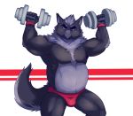  anthro barazoku bulge coffeecat digital_media_(artwork) gym invalid_tag kemono male muscular overweight solo ych_(character) 