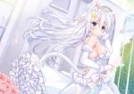  catgirl kurashina_yuzuki original tail wedding_attire 