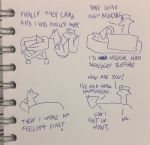 bed canid canine comic dialogue doctor english_text feral fox foxes_in_love fur furniture green_fox_(foxes_in_love) hospital_bed lying_on_bed mammal nurse surgical_operation text 
