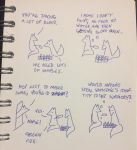  canid canine comic dialogue door english_text feral fox foxes_in_love fur green_fox_(foxes_in_love) hi_res mammal text 